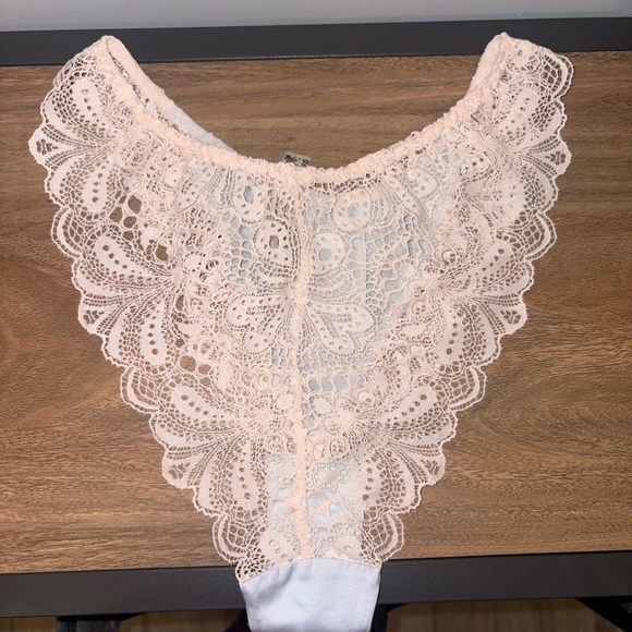 Free People Wanderlust Longline Bralette and matching panty SET iliac ice - Picture 9 of 13